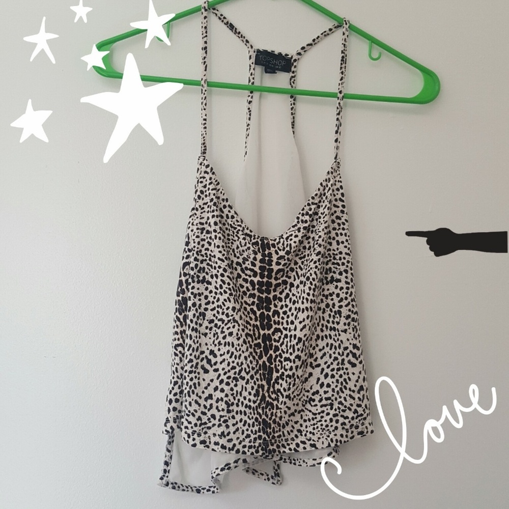 Topshop Animal Print Tank Top